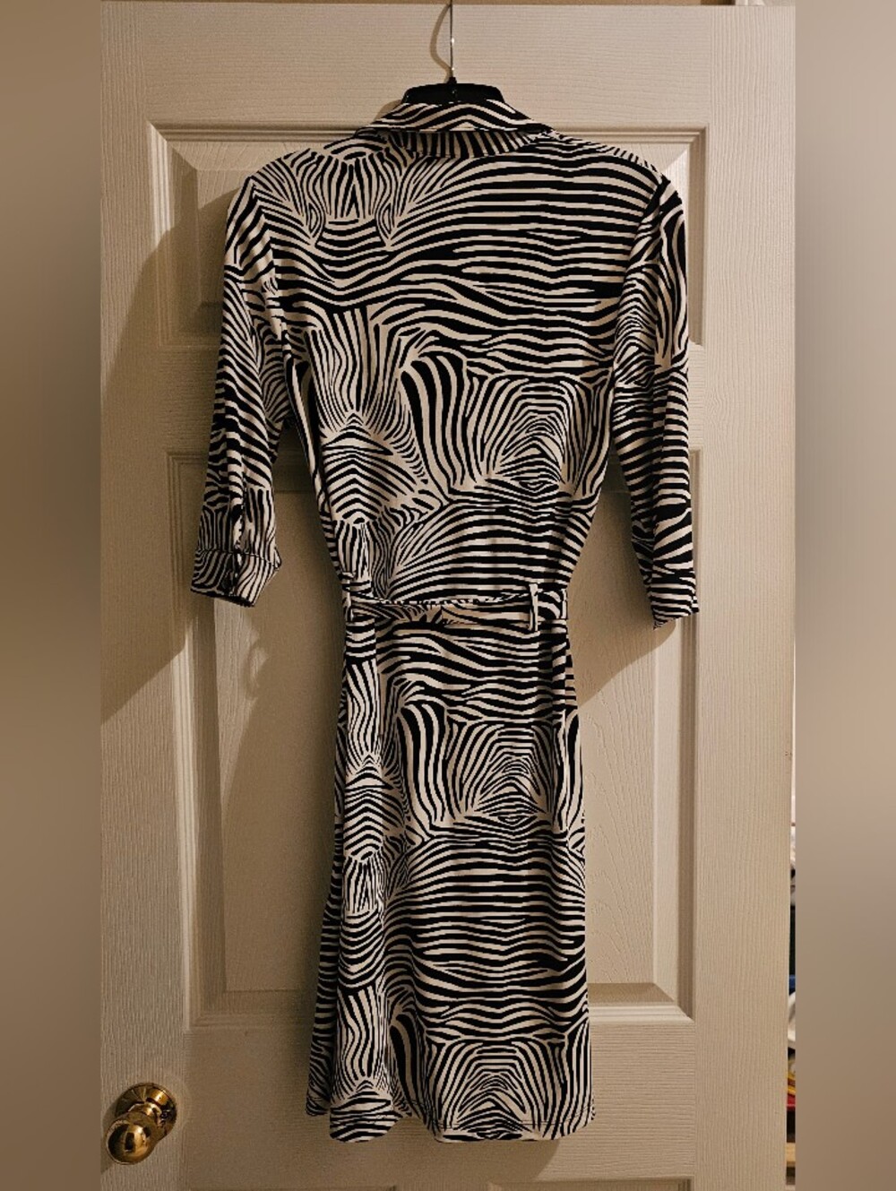 Merona Zebra-Print Shirt Dress - Black & Tan - Picture 2 of 5